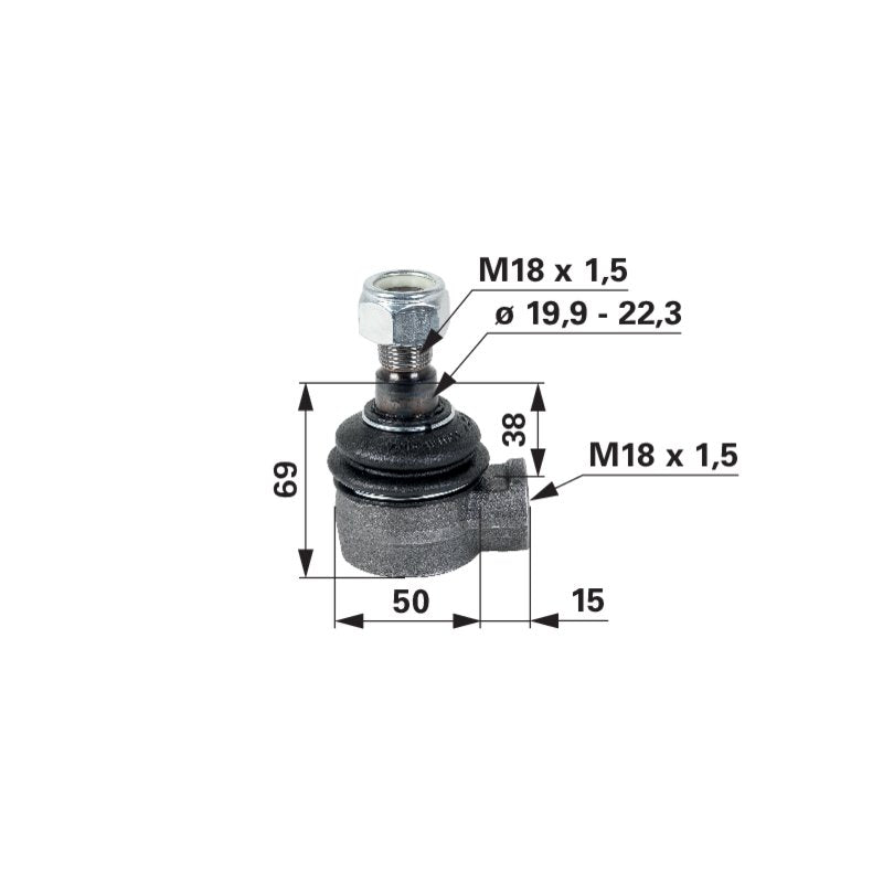 Kugelgelenk M18 x 1,5 für 8055-8085AS