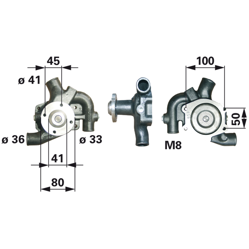 Wasserpumpe anstelle von Steyr 130300060701