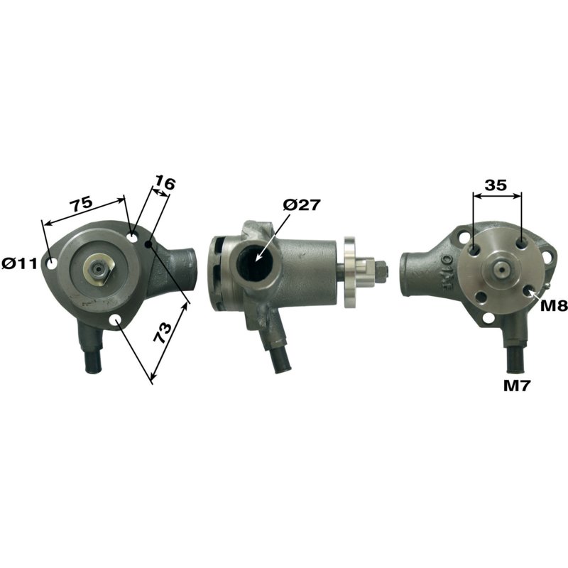 Wasserpumpe mit Dichtung passend zu Steyr T80-182