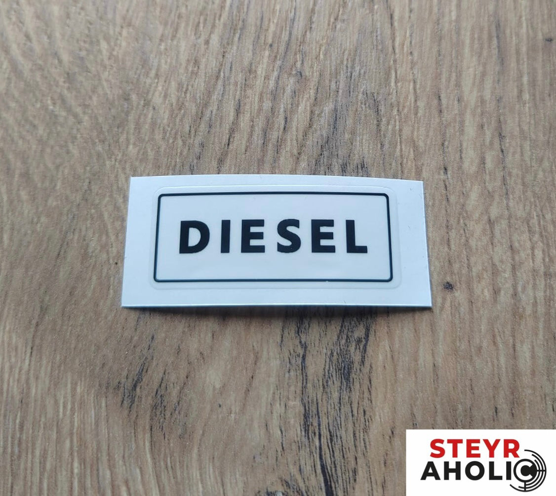 Aufkleber "Diesel" bei Tankdeckel